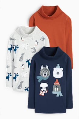Paquet de 3 - animals - samarreta de coll alt