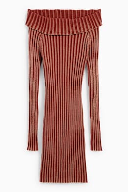 Vestito off shoulder aderente - a coste