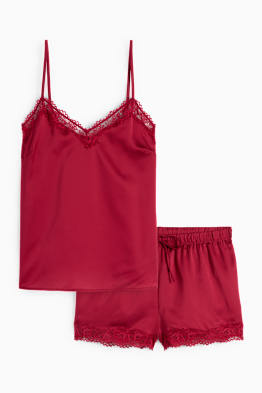 Set - hemdje en boxershorts van satijn - 2-delig