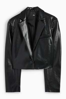 Blazer taglio corto - similpelle