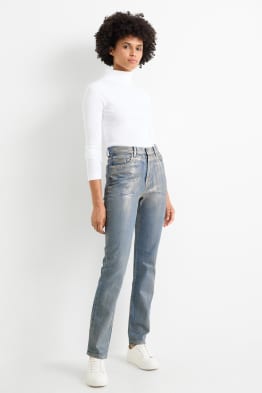 Vintage straight jeans - aspect lucios