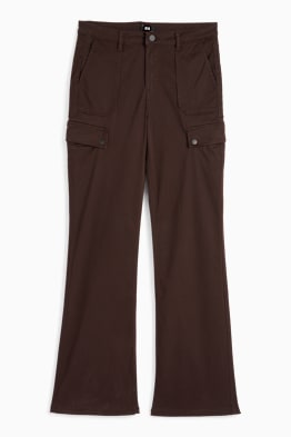 Pantalon de toile - high waist - bootcut fit