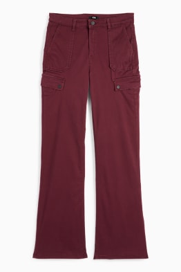 Pantalon de toile - high waist - bootcut fit