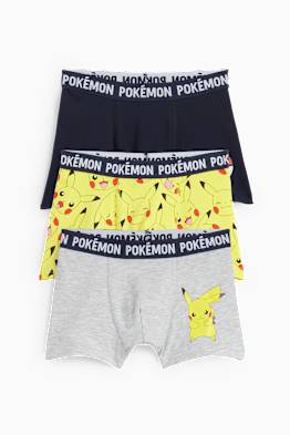Wielopak, 3 pary - Pokemony - Pikachu - bokserki