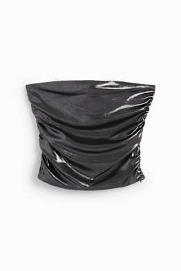 Top bandeau - z lesklého materiálu