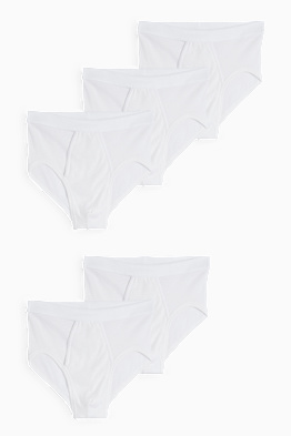 Lot de 5 - slips kangourous - fines côtes