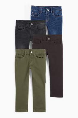 Confezione da 4 - 2 pantaloni termici e 2 jeans termici