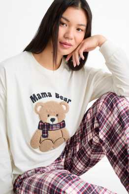Weihnachts-Pyjama mit Flanellhose