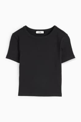 Crop T-Shirt - gerippt