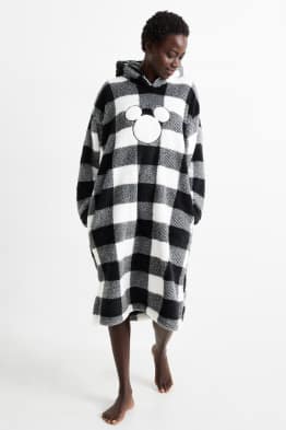 Sweat-cocon à capuche - à carreaux - Mickey Mouse