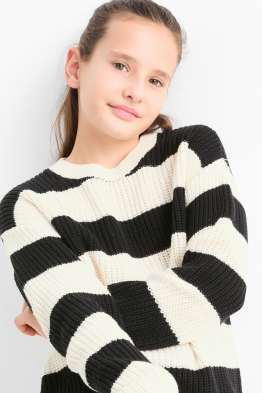 Maglione - a coste - a righe
