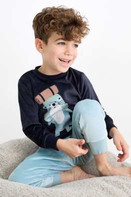 Pack de 2 - animales del bosque - pijamas de invierno - 4 prendas