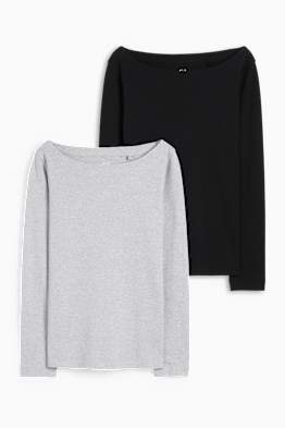 Pack de 2 - camisetas básicas de manga larga