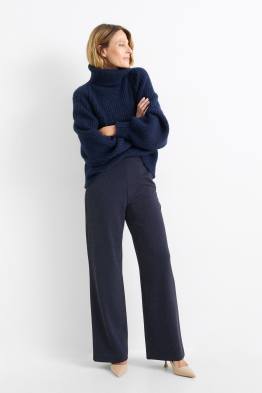 Pantalon en jersey - mid waist - wide leg