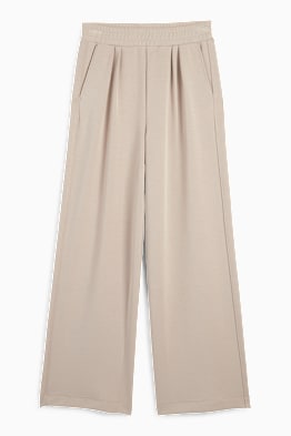 Pantalón de punto - mid waist - straight fit