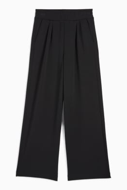 Jersey trousers - mid-rise waist - straight fit