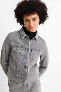 Jeansjacke mit Strasssteinen