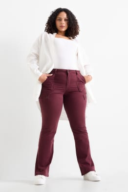 Pantalon de toile - high waist - bootcut fit