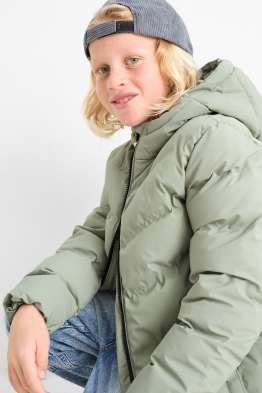 Giacca trapuntata con cappuccio - idrorepellente