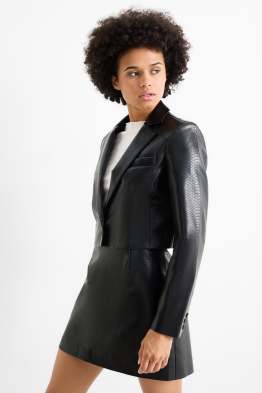 Blazer taglio corto - similpelle