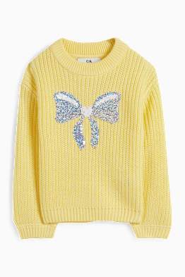 Fiocco - maglione - a coste - effetto brillante