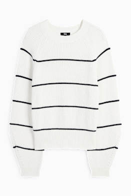 Pullover - gerippt - gestreift