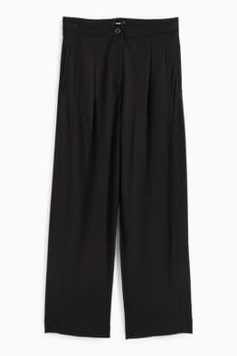 Pantalon de toile - mid waist - wide leg