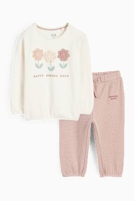 Blümchen - Baby-Outfit - 2 teilig