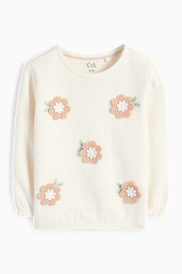 Petites fleurs - sweat bébé - texturé