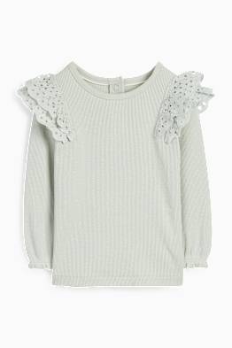 Maglia a maniche lunghe per neonati - a coste