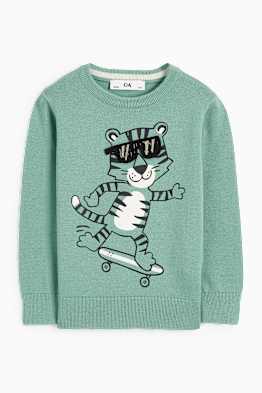 Tygrys na deskorolce - sweter