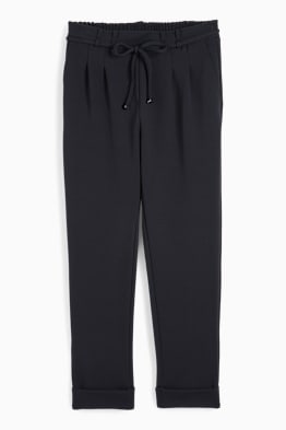 Jersey broek - high waist - tapered fit