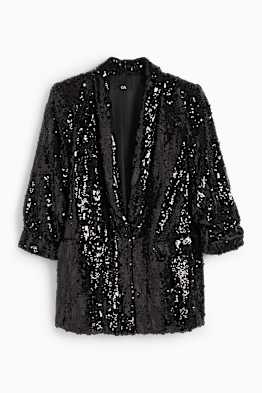 Americana larga con lentejuelas - regular fit