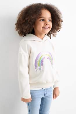Regenboog - hoodie - glanseffect