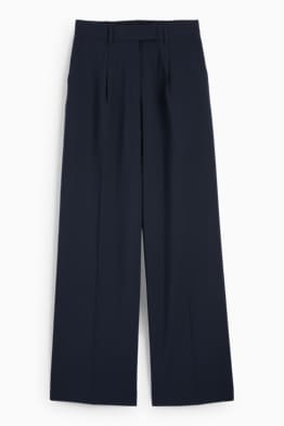 Pantalon de toile - high waist - wide leg