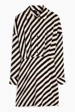 Vestido camisero - de rayas