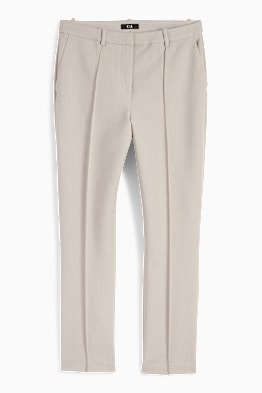 Pantaloni di stoffa - vita media - tapered fit