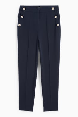 Pantalon de toile - high waist - tapered fit