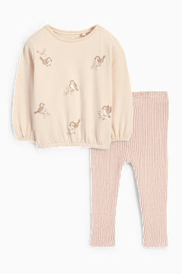 Petits oiseaux - ensemble bébé - 2 pièces