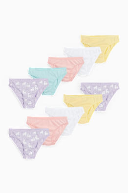 Set van 10 - alpaka - slip