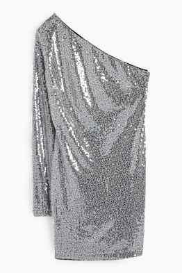 One-shoulder sequin dress