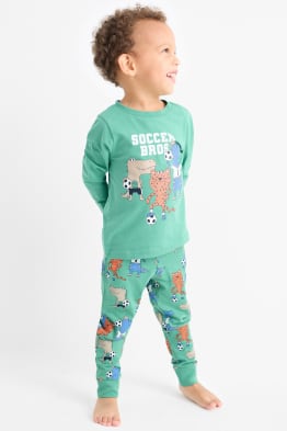 Lot de 2 - football et animaux - pyjamas - 4 pièces