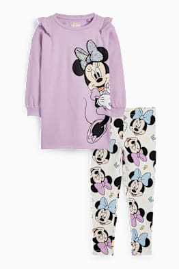 Minnie Mouse - set - jurk van sweatstof en legging - 2-delig