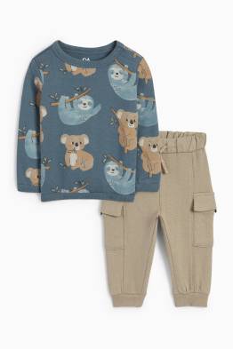 Koala und Faultier - Baby-Outfit - 2 teilig