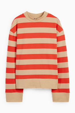 Basic sweatshirt - gestreept