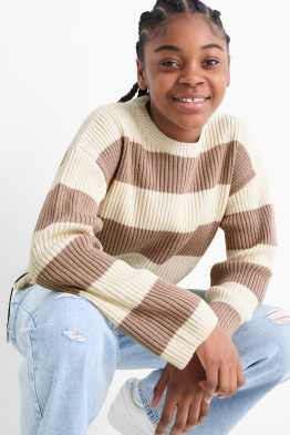 Jumper - ribbed - striped