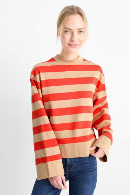 Basic sweatshirt - gestreept