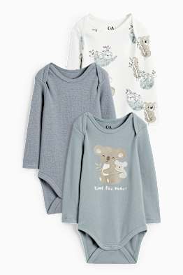 Lot de 3 - paresseux et koala - bodys bébé