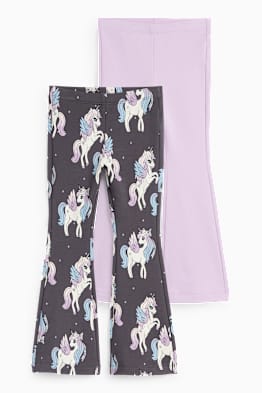 Multipack 2er - Einhorn - Flared Thermoleggings