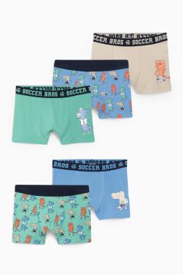 Confezione da 5 - animali selvatici e calcio - boxer